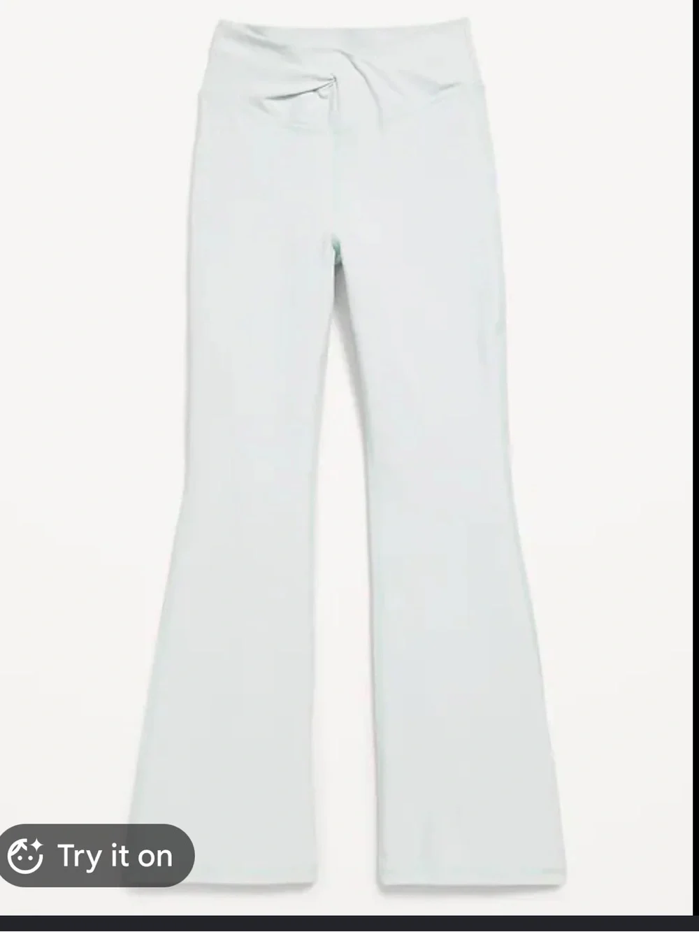 Girls power soft twist high rise flare leggings in seafoam
